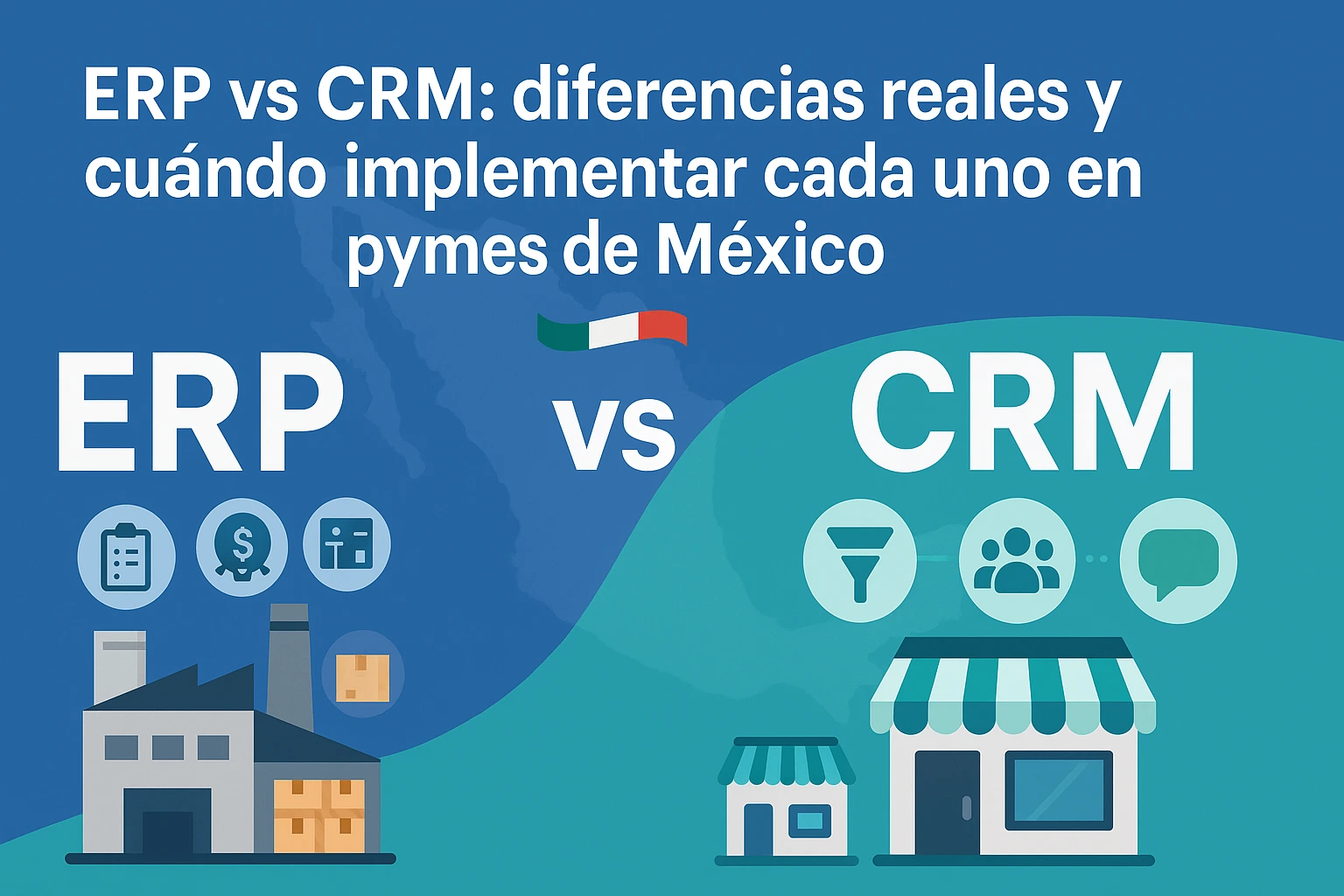 Comparativa ERP vs CRM para PYMES en México: diferencias y cuándo implementar